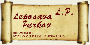 Leposava Purkov vizit kartica